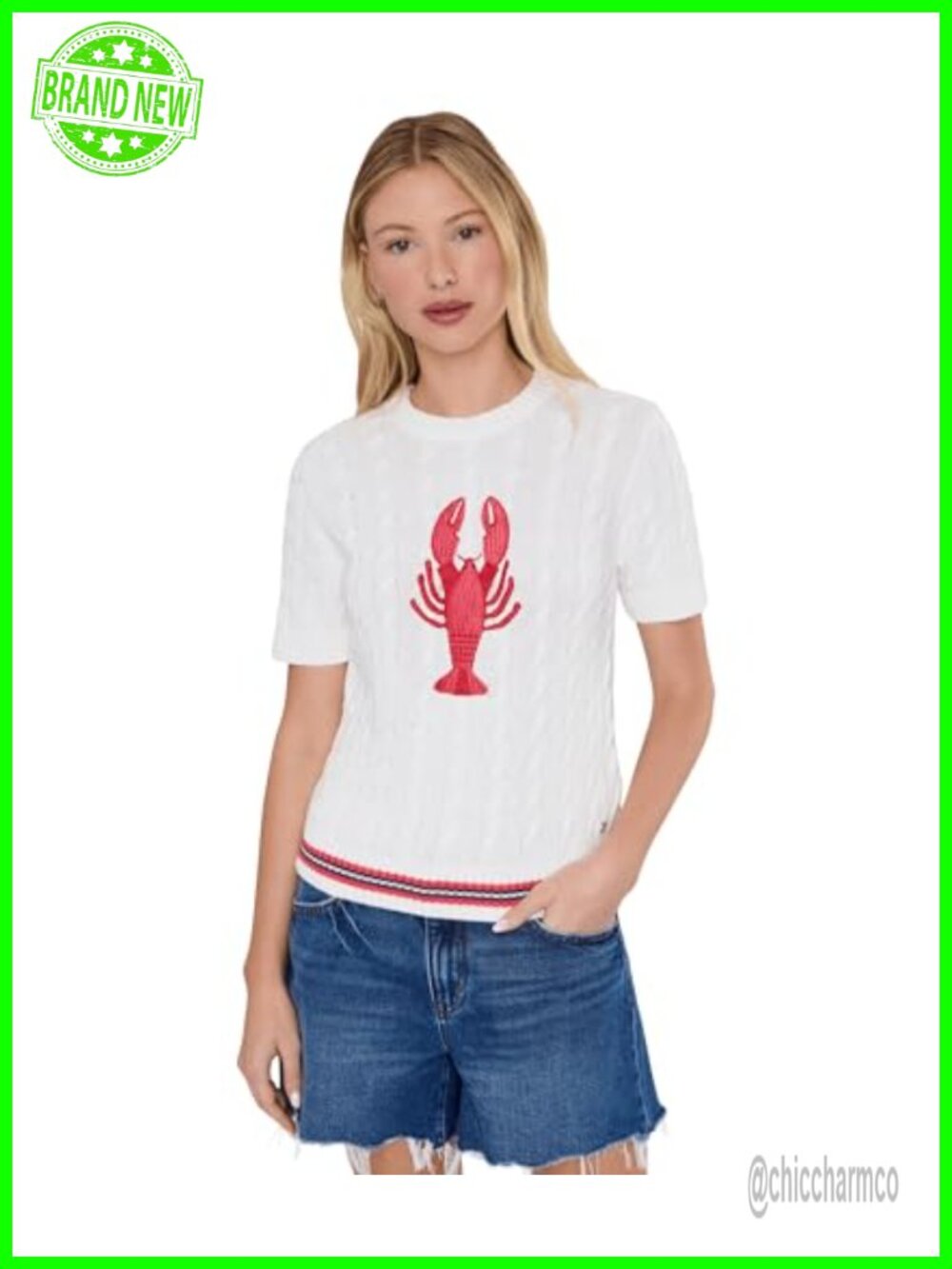 Lilly Pulitzer Miko Sweater Short Sleeve Crew Neck Pullover